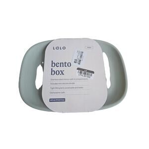 Lalo Bento Box Stainless Steel Sage Green Dishwasher Safe NIP Kids Baby Adult